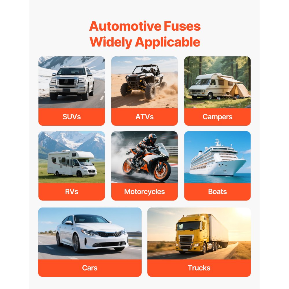 VEVOR Fuse Tap, 24 Packs, 4 Types 12V Car Add-a-Circuit Fuse Tap Adapter, Standard Mini Micro2 and Low Profile Mini Blade Fuses Holder, ATO ATC ATM Fuses Adapter Jumper for Cars Trucks Boats