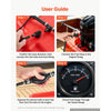 VEVOR Marine Fuel Tank 24 Gallon Boat Gas Tank Electronic Fuel Level Sensor, Portable Outboard Gas Can for Outboard Engine Boats, Yacht, Fishing Boat, Deck Boat, Gas Container, 4 mm Thick HDPE, Red