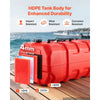 VEVOR Marine Fuel Tank 24 Gallon Boat Gas Tank Electronic Fuel Level Sensor, Portable Outboard Gas Can for Outboard Engine Boats, Yacht, Fishing Boat, Deck Boat, Gas Container, 4 mm Thick HDPE, Red