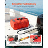 VEVOR Marine Fuel Tank, 8.7 Gallon Boat Gas Tank Portable Outboard Gas Can, for Outboard Engine Boats, Yacht, Fishing Boat, Deck Boat, Gas Container, Fuel Gauge, Hose & Primer Bulb, Premium HDPE, Red