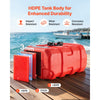 VEVOR Marine Fuel Tank, 8.7 Gallon Boat Gas Tank Portable Outboard Gas Can, for Outboard Engine Boats, Yacht, Fishing Boat, Deck Boat, Gas Container, Fuel Gauge, Hose & Primer Bulb, Premium HDPE, Red