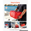 VEVOR Marine Fuel Tank, 8.7 Gallon Boat Gas Tank Portable Outboard Gas Can, for Outboard Engine Boats, Yacht, Fishing Boat, Deck Boat, Gas Container, Fuel Gauge, Hose & Primer Bulb, Premium HDPE, Red