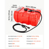 VEVOR Marine Fuel Tank, 8.7 Gallon Boat Gas Tank Portable Outboard Gas Can, for Outboard Engine Boats, Yacht, Fishing Boat, Deck Boat, Gas Container, Fuel Gauge, Hose & Primer Bulb, Premium HDPE, Red