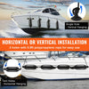 VEVOR Boat Fenders, 6.5" x 23" Boat Bumpers for Docking, Inflatable Ribbed Fender with Center Holes, Marine Boat Dock Fender Bumper with Air Pump, 4 Needles and 4 Ropes and Storage Bag, Black