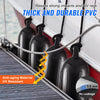 VEVOR Boat Fenders, 8.5" x 26" Boat Bumpers for Docking, Inflatable Ribbed Fender with Center Holes, Marine Boat Dock Fender Bumper with Air Pump, 4 Needles and 4 Ropes and Storage Bag, Black