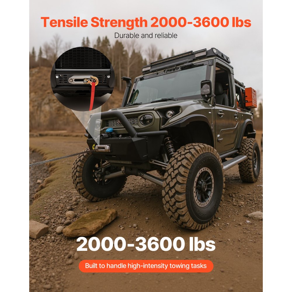 VEVOR Winch Mount, Winch Capacity of 907-1633 kg, Trailer Hitch Winch Mount for Select Polaris Ranger Models (2010-2021), 3 Mounting Hole Design, Powder Coated Steel, Fit for Muddy Road Rescue