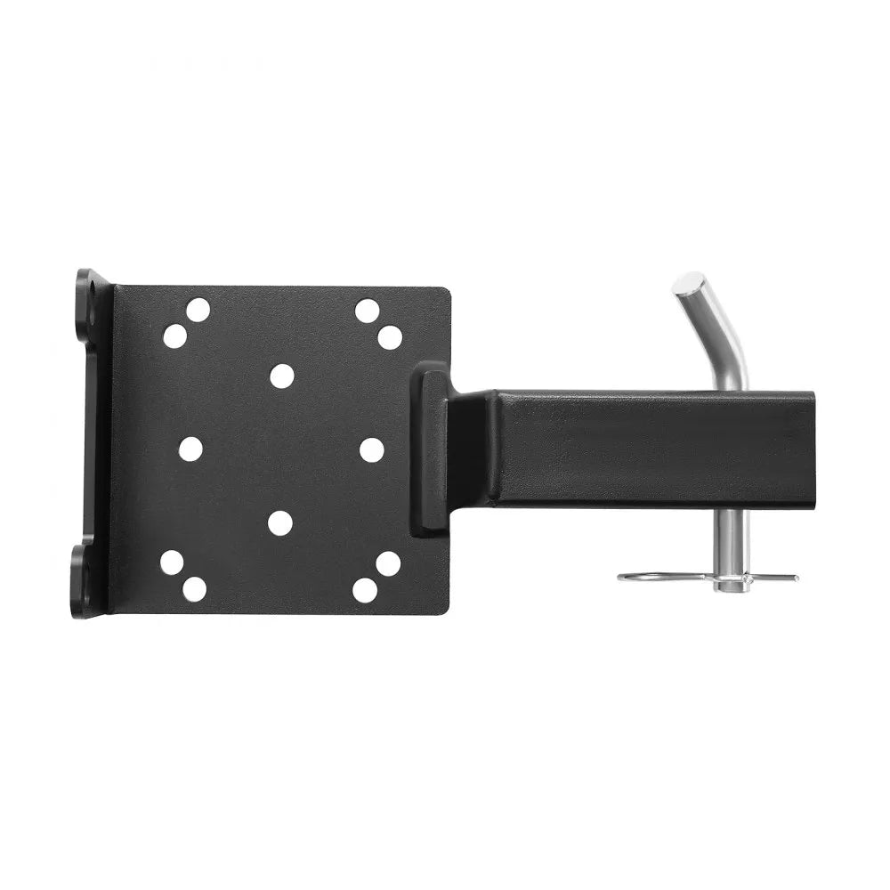 VEVOR Winch Mount, 3600 lbs / 1633 kg Load Capacity, Trailer Hitch Winch Mount with 2-inch Receiver, 2/4 Winch Bolt Holes, Powder Coated Steel, Suitable for ATV UTV Pickup Truck, Black