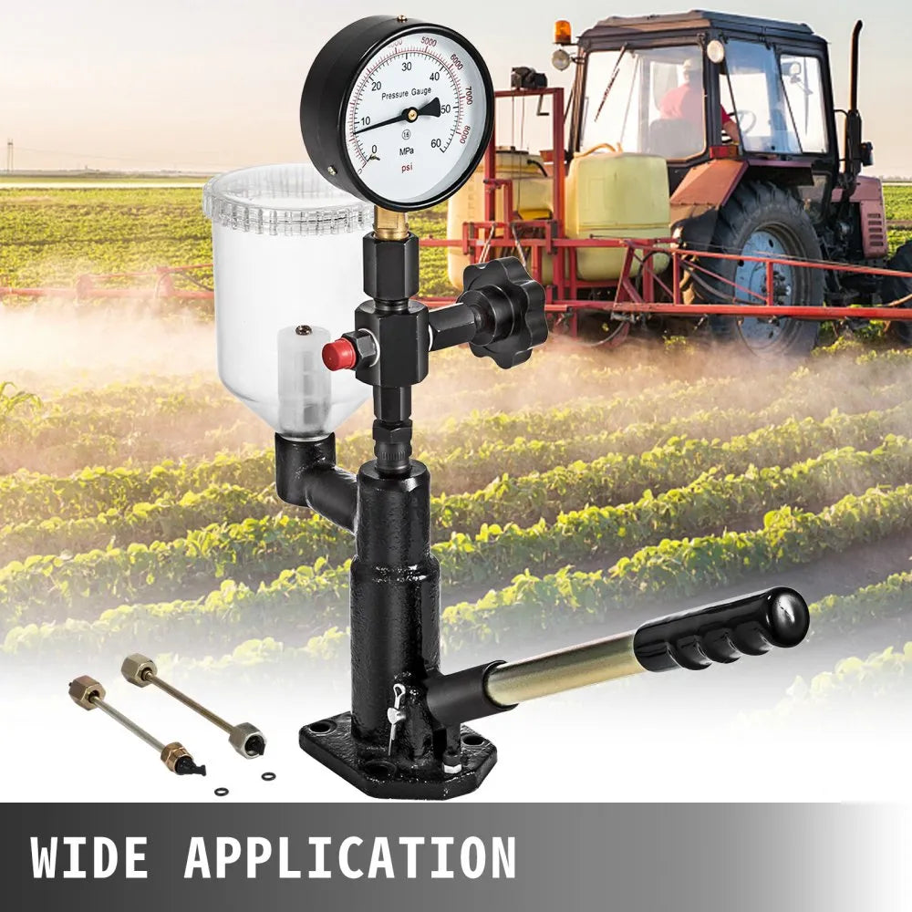 SKYSHALO Diesel Injector Tester with Dual Scale Gauge, 400Bar/6000PSI, for Accurate Pressure Adjustment & Nozzle Examination