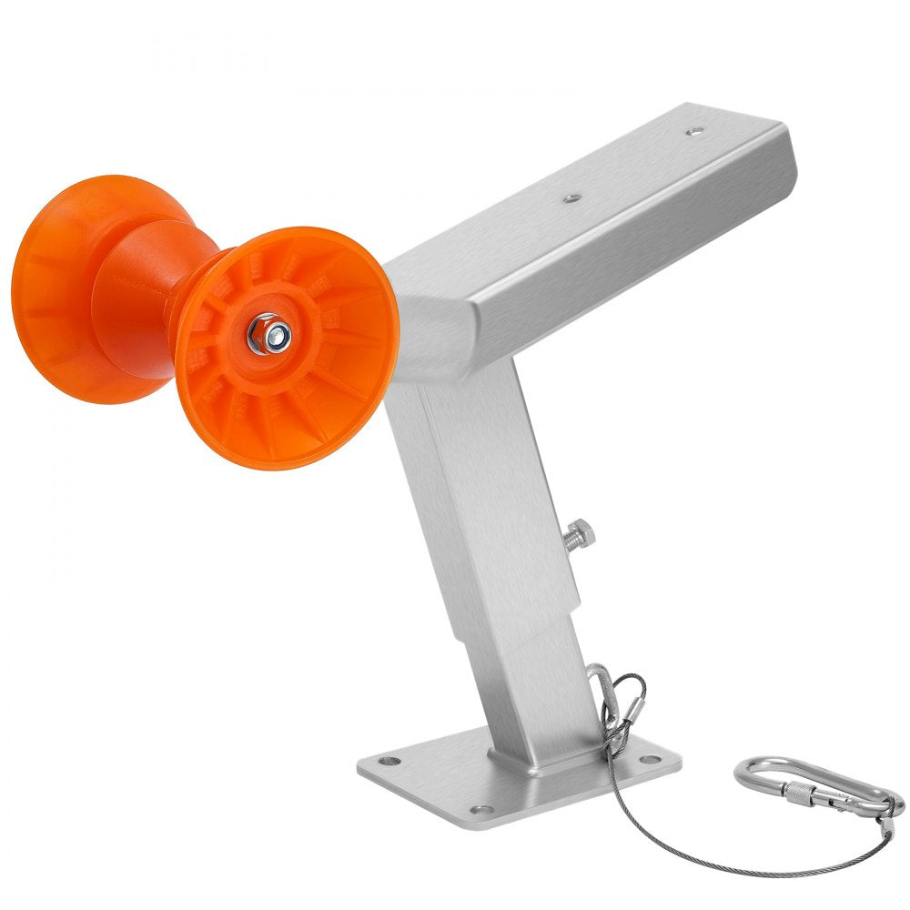 VEVOR Boat Trailer Winch Stand with Roller, Adjustable Height 14.3-21.6 Inches, Boat Winch Mount with U-Bolts for 2-3 Inches W x 3-4 Inches H Trailer Tongue, Fit for Jet Ski, Sailboat, Speedboat
