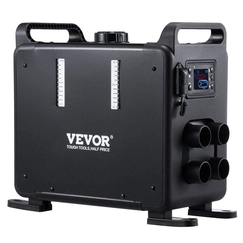 VEVOR 8KW Diesel Heater, 12V/24V All in One Diesel Air Heater, Bluetooth APP Control, Remote Control and Display Screen, CO Alarm, Fast Heating Vertical Portable Diesel Heater for Vehicles, Garage