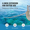 VEVOR Boat Anchor Chain, 1/4" x 4', 1700 lbs. WLL/4800 lbs. BS, 316 Stainless Steel Marine Grade Anchor Lead Chain with Dual Lock Ring Shackles for Boats, Deck, Fishing, Works with Different Anchors