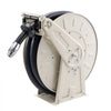 VEVOR Fuel Hose Reel, 1 inch x 33 ft Retractable, Spring Driven Auto Swivel Rewind, 300 PSI, Heavy-Duty Carbon Steel Construction with Industrial Grade Rubber Hose, for Diesel Fuel, Kerosene