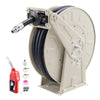 VEVOR Fuel Hose Reel, 3/4 inch x 50 ft Retractable, Spring Driven Auto Swivel Rewind, 300 PSI, Heavy-Duty Carbon Steel Construction with Industrial Grade Rubber Hose, for Diesel Fuel, Kerosene