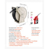 VEVOR Fuel Hose Reel, 1 inch x 50 ft Retractable, Spring Driven Auto Swivel Rewind, 300 PSI, Heavy-Duty Carbon Steel Construction with Industrial Grade Rubber Hose, for Diesel Fuel, Kerosene