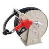 VEVOR Fuel Hose Reel, 1 inch x 50 ft Retractable, Spring Driven Auto Swivel Rewind, 300 PSI, Heavy-Duty Carbon Steel Construction with Industrial Grade Rubber Hose, for Diesel Fuel, Kerosene