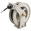 VEVOR Grease Hose Reel, 1/4 in x 50 ft Retractable, Spring Driven Auto Swivel Rewind, Max 10152 PSI, Heavy-Duty Carbon Steel Construction with Steel Wire Braided Hose, for Lube, Grease, Hydraulic Oil