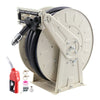 VEVOR Fuel Hose Reel, 3/4 inch x 66 ft Retractable, Spring Driven Auto Swivel Rewind, 300 PSI, Heavy-Duty Carbon Steel Construction with Industrial Grade Rubber Hose, for Diesel Fuel, Kerosene