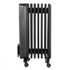 VEVOR Electric Oil Filled Radiator, 1500W Radiant Space Heater with Dual U-shaped Heating Tubes, Over-Heat Protections,3 Heat Settings,24h Timer, Flexible Casters, Remote Control for Indoor,Black