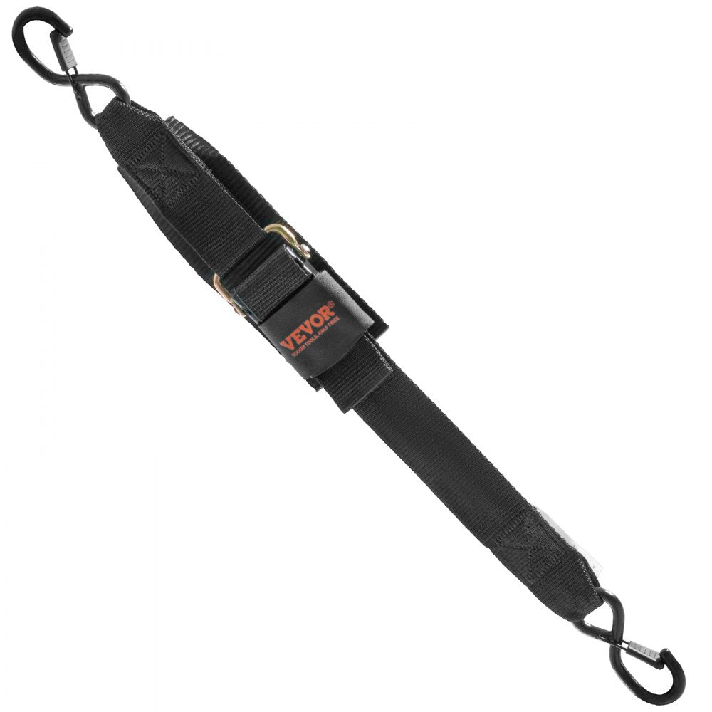 VEVOR Retractable Ratchet Straps, 2 in x 2 ft Ratchet Tie Down Straps with Security Lock S Hooks, 2 Pack Heavy Duty Ratchet Tie Down Straps with 1500 lbs Break Strength, for Trailers, Vehicles, Boat