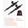 VEVOR Retractable Ratchet Straps, 2 in x 4 ft Ratchet Tie Down Straps with Security Lock S Hooks, 2 Pack Heavy Duty Ratchet Tie Down Straps with 1500 lbs Break Strength, for Trailers, Vehicles, Boat