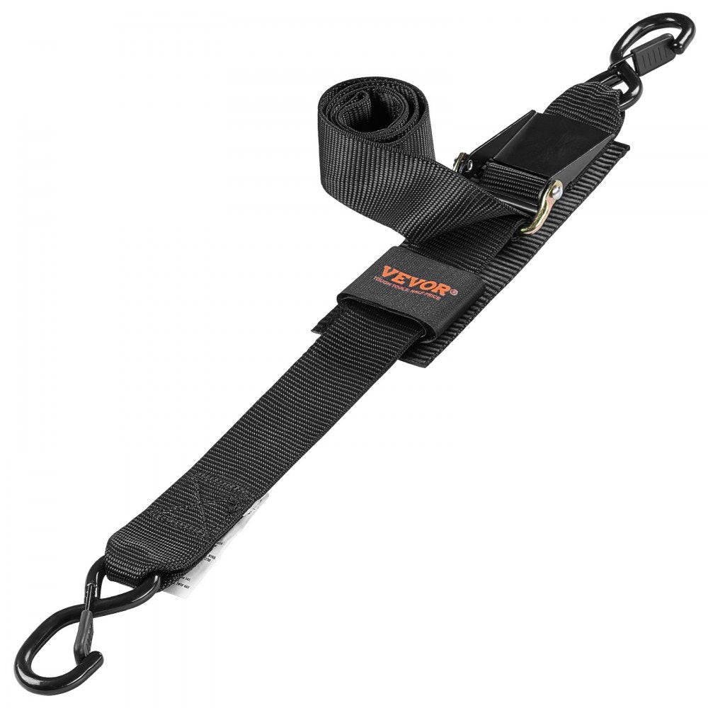VEVOR Retractable Ratchet Straps, 2 in x 4 ft Ratchet Tie Down Straps with Security Lock S Hooks, 2 Pack Heavy Duty Ratchet Tie Down Straps with 1500 lbs Break Strength, for Trailers, Vehicles, Boat