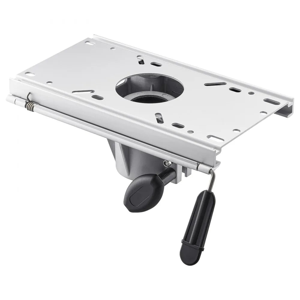 VEVOR Boat Seat Pedestal, Forward & Backward Sliding Adjustment, Aluminum Alloy Boat Chair Base with Slide, 5-inch Sliding Travel, Waterproof & Rust-resistant, Fit 2-7/8 Inch Diameter Pedestal Post