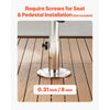 VEVOR Boat Seat Pedestal, Adjustable Height from 12.76 to 18.7 Inches, Aluminum Alloy Boat Chair Base with Locking Design, Waterproof & Rust-resistant, Ideal for Fishing and Boating Enthusiasts