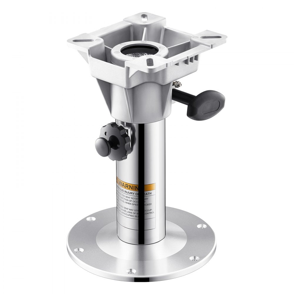 VEVOR Boat Seat Pedestal, Adjustable Height from 12.76 to 18.7 Inches, Aluminum Alloy Boat Chair Base with Locking Design, Waterproof & Rust-resistant, Ideal for Fishing and Boating Enthusiasts