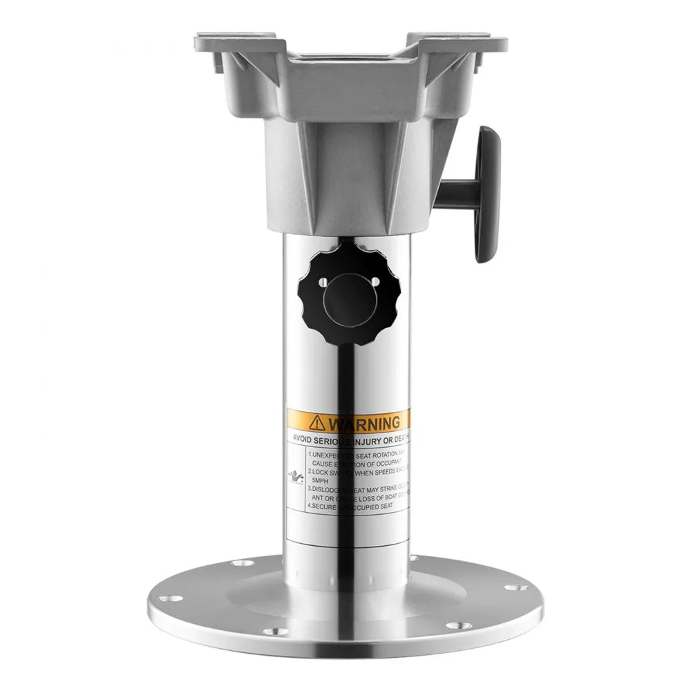 VEVOR Boat Seat Pedestal, Adjustable Height from 12.76 to 18.7 Inches, Aluminum Alloy Boat Chair Base with Locking Design, Waterproof & Rust-resistant, Ideal for Fishing and Boating Enthusiasts