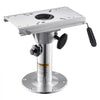 VEVOR Boat Seat Pedestal, Adjustable Height from 13.39 to 19.2 Inches, Aluminum Alloy Boat Chair Base with Slide, 5-inch Sliding Travel, Locking Design, Ideal for Fishing and Boating Enthusiasts