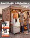 VEVOR Movable Base Cabinet for Orange Juicer, Thickened Stainless Steel, 4 Swivel Casters, Compatible with VEVOR NS2000E-2\NS2000E-2T\NS2000E-3 Semi-Automatic Feed Orange Juicer, Easy Installation