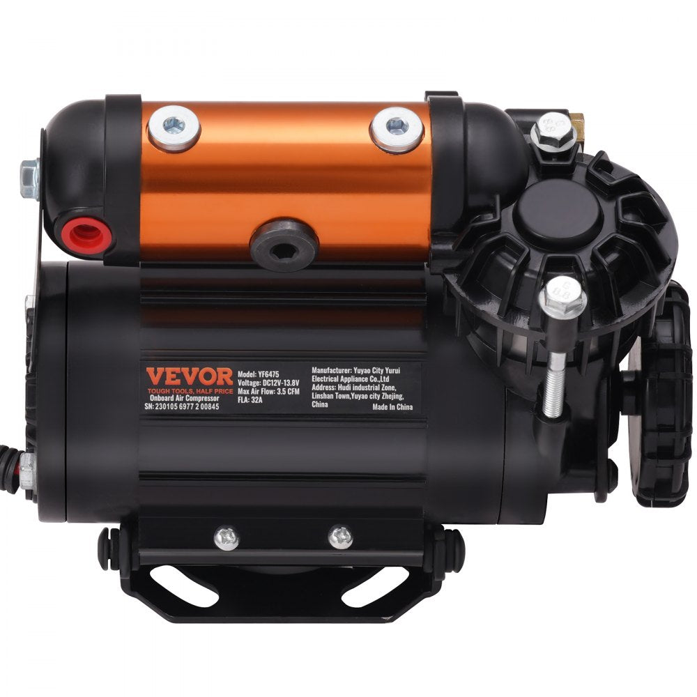 VEVOR Onboard Air Compressor Kit, 150PSI Offroad Air Compressor, Portable Tire Inflator Heavy Duty 3.5CFM Air Pump for Jeep SUV 4x4 Vehicle, Compatibility with Air tools, Air horns, Lockers