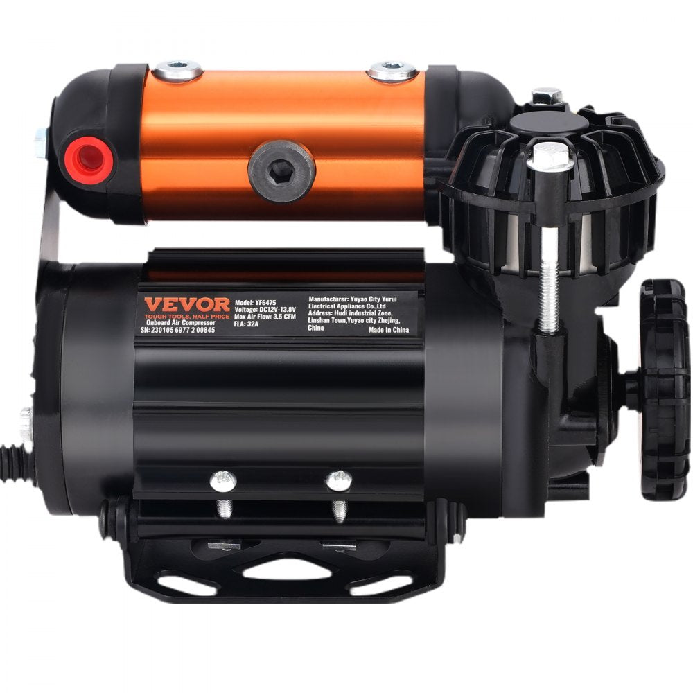 VEVOR Onboard Air Compressor Kit, 150PSI Offroad Air Compressor, Portable Tire Inflator Heavy Duty 3.5CFM Air Pump for Jeep SUV 4x4 Vehicle, Compatibility with Air tools, Air horns, Lockers