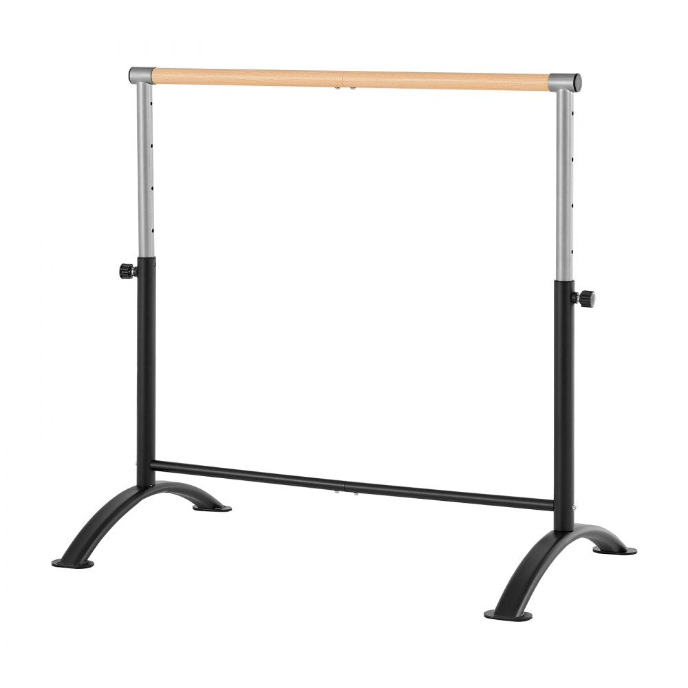 VEVOR Ballet Barre, 4 Ft Barre Bar for Home, Freestanding Portable Ballet Stretching Dance Bars, Height Adjustable Anti-Wobble Fitness Gym Studio Equipment, for Pilates Balance Workout