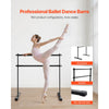 VEVOR Ballet Barre, 4 Ft Double Barre Bar for Home, Freestanding Portable Ballet Stretching Dance Bars, Height Adjustable Anti-Wobble Fitness Studio Equipment, for Pilates Balance Workout