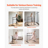 VEVOR Ballet Barre, 4 Ft Double Barre Bar for Home, Freestanding Portable Ballet Stretching Dance Bars, Height Adjustable Anti-Wobble Fitness Studio Equipment, for Pilates Balance Workout