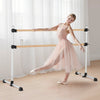 VEVOR Ballet Barre, 6 Ft Double Beechwood Barre Bar for Home, Freestanding Portable Ballet Stretching Dance Bars, Height Adjustable Anti-Wobble Fitness Gym Equipment, for Pilates Balance Workout