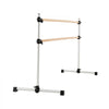 VEVOR Ballet Barre, 6 Ft Double Beechwood Barre Bar for Home, Freestanding Portable Ballet Stretching Dance Bars, Height Adjustable Anti-Wobble Fitness Gym Equipment, for Pilates Balance Workout