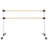 VEVOR Ballet Barre, 6 Ft Double Beechwood Barre Bar for Home, Freestanding Portable Ballet Stretching Dance Bars, Height Adjustable Anti-Wobble Fitness Gym Equipment, for Pilates Balance Workout