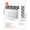 VEVOR 8 Wheel Trolley Assembly Rollers, 4 Pcs 3000 lbs Load, Dual Bearing Trolley Assembly for 1-5/8" Wide and All 1-5/8" or Taller Strut Channel, Heavy Duty Sliding Track System for Warehouse Garage