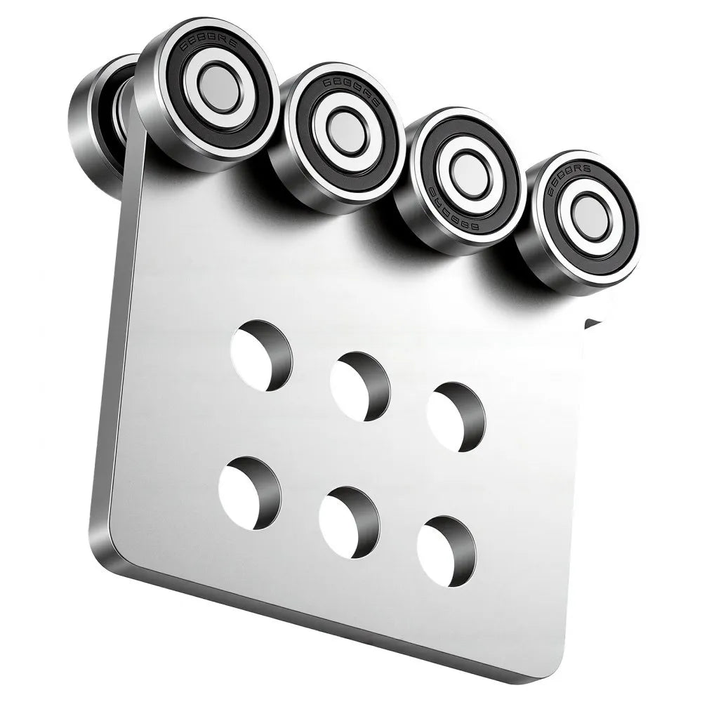 VEVOR 8 Wheel Trolley Assembly Rollers, 4 Pcs 3000 lbs Load, Dual Bearing Trolley Assembly for 1-5/8" Wide and All 1-5/8" or Taller Strut Channel, Heavy Duty Sliding Track System for Warehouse Garage