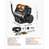 VEVOR 12V Air Compressor 0.5HP 2.72 SCFM Portable Tire Inflator Max 210PSI, Heavy Duty Offroad Air Pump with Differential Lock Harness, Adapters & 19FT Air Hose for Pickup Truck SUV Off-Road Vehicles