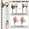 VEVOR Vertical Lifeline Assembly, 0.55'' x 100' Fall Protection Rope with 30 KN Breaking Tension, Polyester Roofing Rope with Steel Snap Hooks, Rope Grab, and Shock Absorber, ANSI Compliant