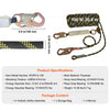 VEVOR Vertical Lifeline Assembly, 0.55'' x 100' Fall Protection Rope with 30 KN Breaking Tension, Polyester Roofing Rope with Steel Snap Hooks, Rope Grab, and Shock Absorber, ANSI Compliant