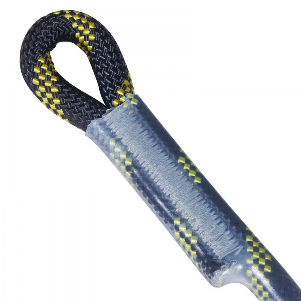 VEVOR Vertical Lifeline Assembly, 0.55'' x 100' Fall Protection Rope with 30 KN Breaking Tension, Polyester Roofing Rope with Steel Snap Hooks, Rope Grab, and Shock Absorber, ANSI Compliant