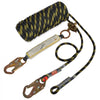 VEVOR Vertical Lifeline Assembly, 0.55'' x 25' Fall Protection Rope with 30 KN Breaking Tension, Polyester Roofing Rope with Steel Snap Hooks, Rope Grab, and Shock Absorber, ANSI Compliant