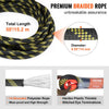 VEVOR Vertical Lifeline Assembly, 0.55'' x 50' Fall Protection Rope with 30 KN Breaking Tension, Polyester Roofing Rope with Steel Snap Hooks, Rope Grab, and Shock Absorber, ANSI Compliant