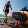 VEVOR Kayak Cart, 150 lbs Load Capacity, Stand Up Paddle Board Trolley with 10-inch Solid Rubber Tires & Kickstands, Paddle Board Carrier with Ratchet Strap for Paddleboard & Surfboard Transport