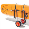 VEVOR Kayak Cart, 150 lbs Load Capacity, Stand Up Paddle Board Trolley with 10-inch Solid Rubber Tires & Kickstands, Paddle Board Carrier with Ratchet Strap for Paddleboard & Surfboard Transport