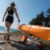 VEVOR Kayak Cart, 230 lbs Load Capacity, Canoe Cart Dolly with 10-inch Solid PU Tires & Kickstand, Assembles & Disassembles Within Seconds, Paddle Board Trolley for Kayaks, Canoes, Paddleboards